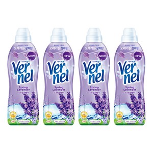 버넬 고농축 섬유유연제 스프링라벤더 본품, 900ml, 4개