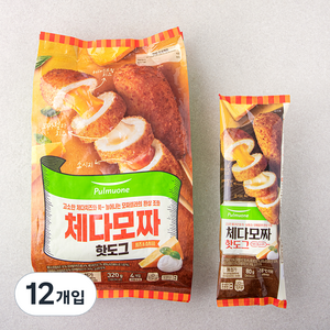 풀무원 체다모짜핫도그 (냉동), 80g, 12개입