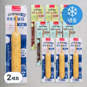 굽네 닭가슴살 후랑크 꼬치 마늘 70g x 4개입 + 블랙페퍼 70g x 3개입 + 할라피노 70g x 3개입 (냉동), 2세트