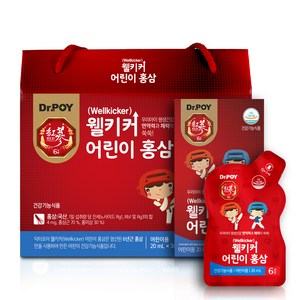 닥터포이 웰키커 어린이 홍삼, 200ml, 3개