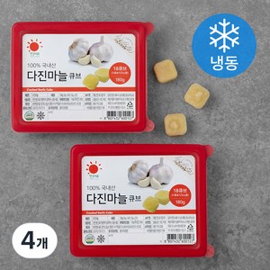 엔젤식품 국내산 다진마늘 큐브 (냉동), 180g, 4개