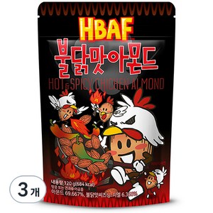 바프 불닭맛 아몬드, 120g, 3개