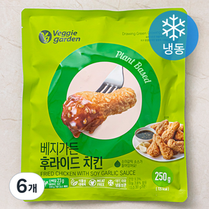 베지가든 후라이드 치킨 (냉동), 250g, 6개