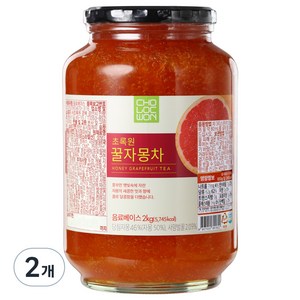 초록원 꿀자몽차, 2kg, 2개