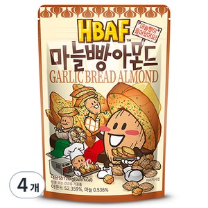 바프 마늘빵 아몬드, 120g, 4개