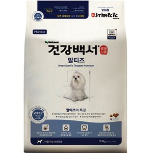 건강백서 강아지 기능성 사료, 말티즈, 3.9kg, 1개