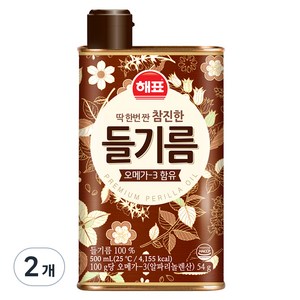 사조 참진한 들기름, 2개, 500ml