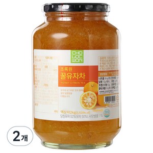 초록원_참꿀유자차, 2kg, 1개입, 2개