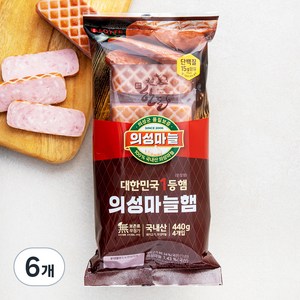 롯데햄 의성마늘햄, 440g, 6개