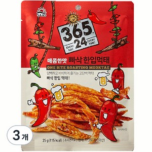 삼육오점이사 사조 한입 먹태 매콤한맛, 25g, 3개