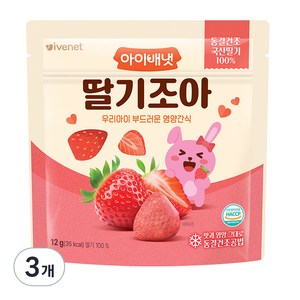 아이배냇 딸기 조아 과일칩, 12g, 3개