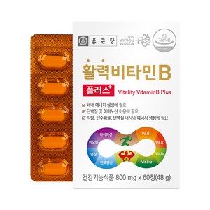 종근당 활력 비타민B 플러스, 60정, 80mg, 1개