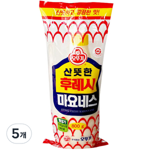 오뚜기 후레시 마요네즈, 800g, 5개