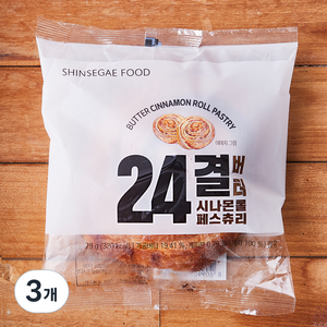 신세계푸드 24결 버터 시나몬롤 페스츄리, 79g, 3개