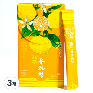 다하 제주 유자청 스틱, 25g, 3개, 15개입