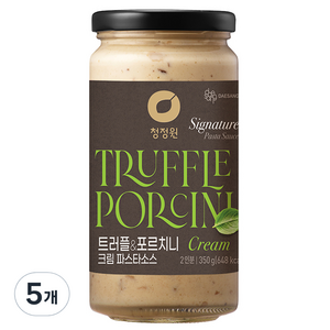 청정원 트러플 앤 포르치니 크림 파스타소스, 350g, 5개