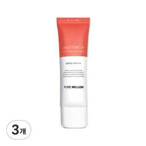 퓨어멜로우 데일리 톤업 촉촉 선크림 SPF50+ PA++++, 50ml, 3개