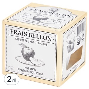 프레벨롱 국산 과일퓨레, 사과, 200g, 2개