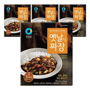 청정원 옛날식짜장, 180g, 4개