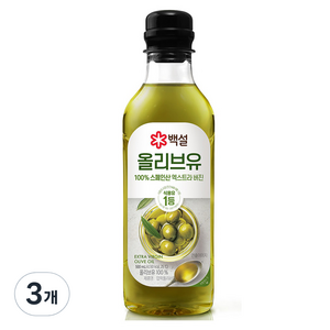 백설 스페인산 압착 올리브유, 500ml, 3개