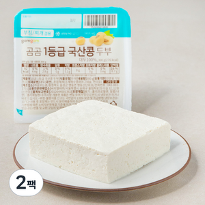 곰곰 1등급 국산콩 두부, 300g, 2팩