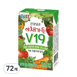 정식품 건강담은 야채가득 V19, 145ml, 72개