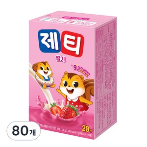 동서식품 제티 딸기맛, 17g, 20개입, 4개