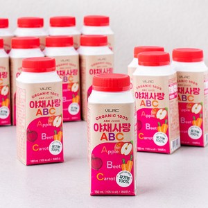 비락 유기농 야채사랑ABC, 180ml, 24개