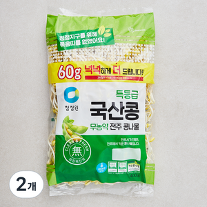 청정원 특등급 국산콩 무농약 전주콩나물, 400g, 2개