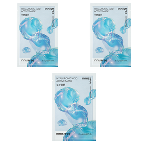 이니스프리 New 히알루론산 액티브 마스크 25ml, 1개입, 3개