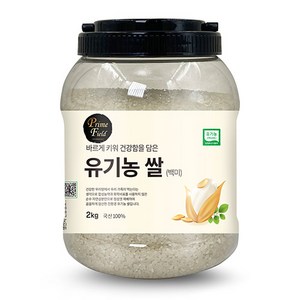 Pime Field 2024년산 햅쌀 유기농 쌀 백미, 상, 2kg, 1개