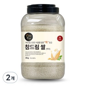 Pime Field 2024년산 햅쌀 경기 참드림 백미, 특등급, 4kg, 2개