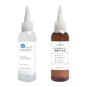 [비건뷰티] 글로우몬스터 병풀 추출물 원액 + 저분자 히알루론산 원액, 100ml, 1세트