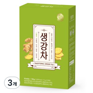 우리차 송원식품 생강차, 15g, 50개입, 3개