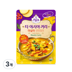 티아시아키친 마살라 커리 분말, 100g, 3개