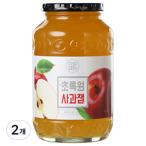 초록원 사과잼, 1kg, 2개