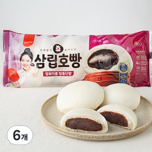 삼립 발효미종 정통단팥 호빵 4개입, 380g, 6개