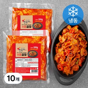 강창구찹쌀진순대 창구식품 직화구이 매콤양념 곱창 (냉동), 200g, 10개