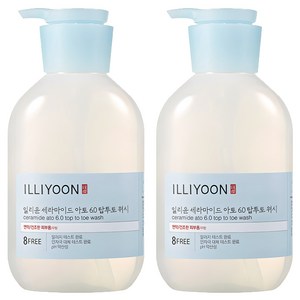 일리윤 세라마이드 아토 6.0 탑투토 바디워시 무향, 500ml, 2개