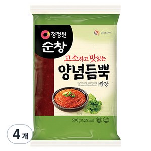 청정원순창 양념듬뿍 쌈장 비닐, 500g, 4개