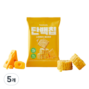 헤이바디 단백칩 스위트콘 앤 체다치즈, 50g, 5개