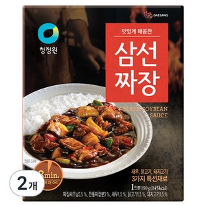 청정원 매콤한 삼선짜장, 180g, 2개