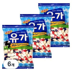 소프트 유가 카라멜 캔디, 6개, 280g