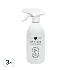 정말싫다 청솔 소독용 에탄올, 3개, 500ml