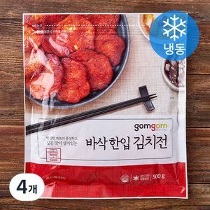 곰곰 바삭 한입 김치전 (냉동), 500g, 4개