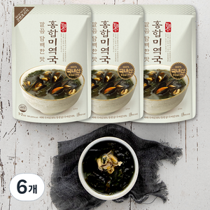 가마솥 깔끔담백한 맛 홍합미역국 냉장, 500g, 6개