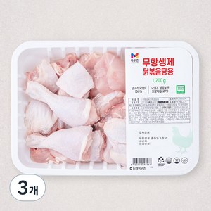 목우촌 무항생제 인증 닭볶음탕용 닭고기 (냉장), 1.2kg, 3개