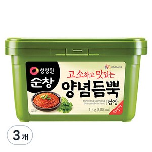 청정원순창 양념듬뿍 쌈장, 1kg, 3개