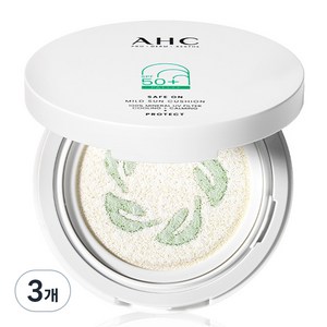 AHC 세이프온 마일드 선쿠션 SPF50+ PA++++, 25g, 3개