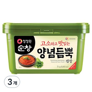 청정원순창 양념듬뿍 쌈장, 3kg, 3개